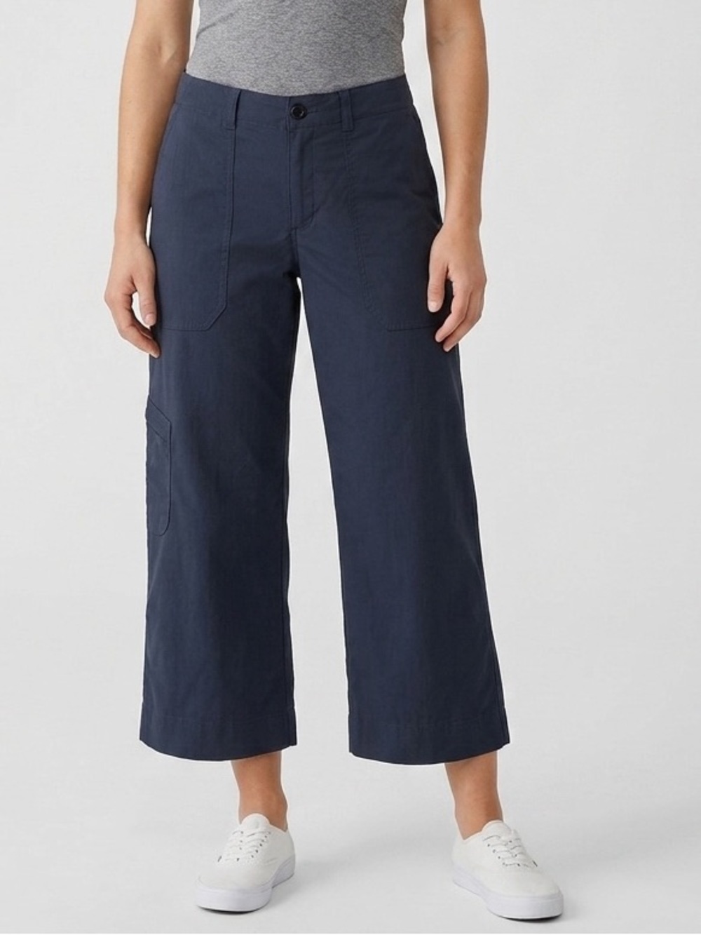 099 PATAGONIA Women’s Wide Leg Cropped Pant - Black, Sz 8 - Picture 1 of 8